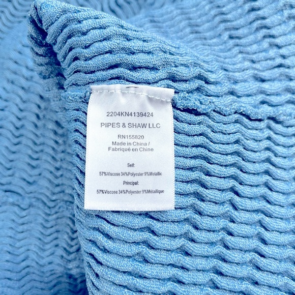 Veronica Beard Sky Blue V-Neck Tank Top - Picture 7 of 9